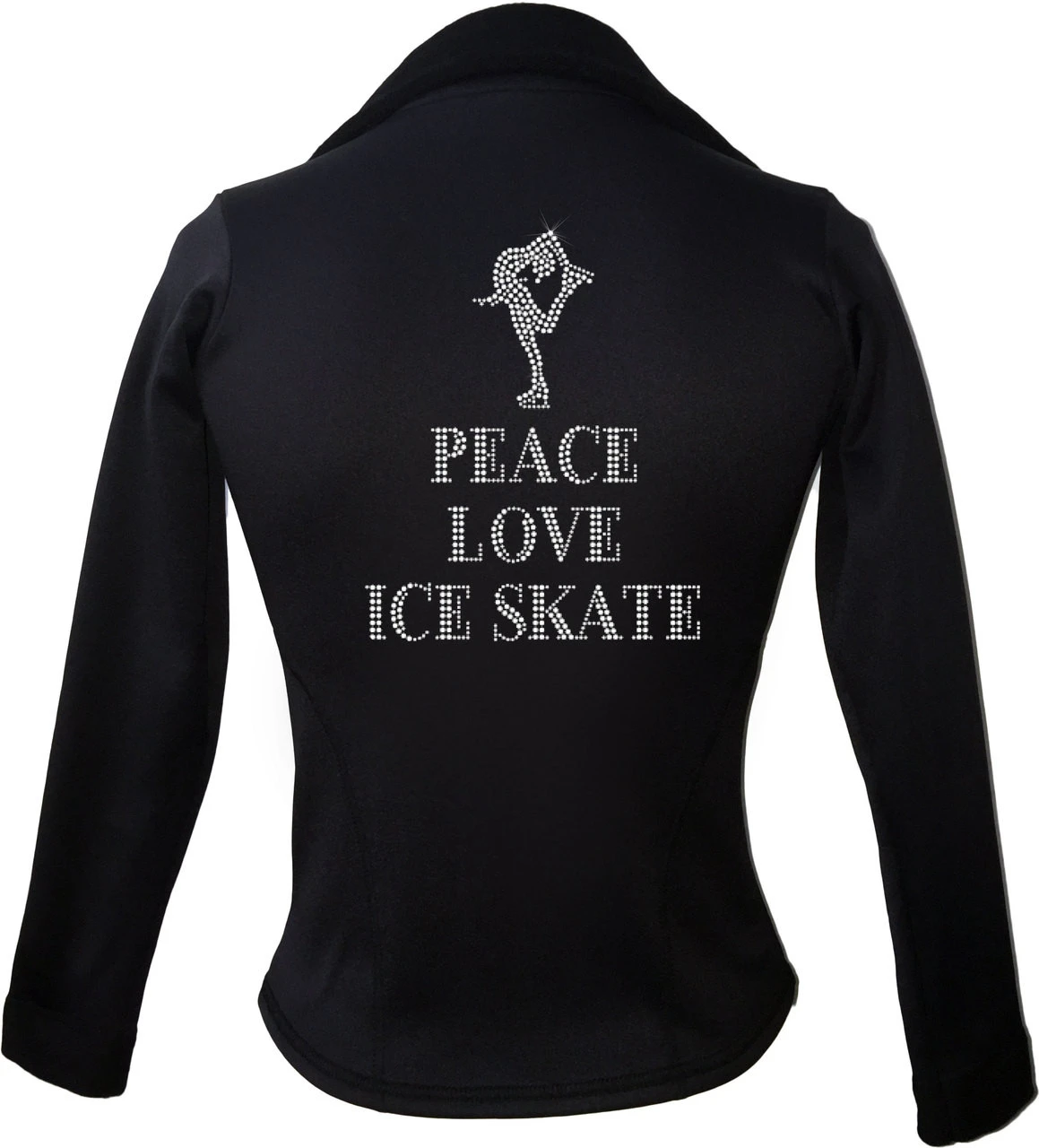 Kami-So Polartec Ice Skating Jacket - Peace Love Ice Skate 2 Kami-So Polartec Ice Skating Jacket - Peace Love Ice Skate - Image 2