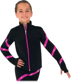 Chloe Noel JS106P Elite Polartec Spiral Fleece Figure Skating Jacket With Crystals -DUMBA Clothing Shop JS106P CP 31795.1553342494