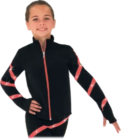 Chloe Noel JS106P Elite Polartec Spiral Fleece Figure Skating Jacket With Crystals -DUMBA Clothing Shop JS106P CR 40887.1553342494