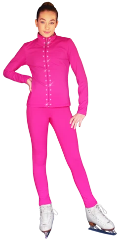 ChloeNoel PS711 Solid Color Skinny Yoga Off Ice Elite Figure Skating Pants W/ Front Pocket And Swarovski Crystal Block -DUMBA Clothing Shop JS735 PS711 CP Crystals 68548.1540225884