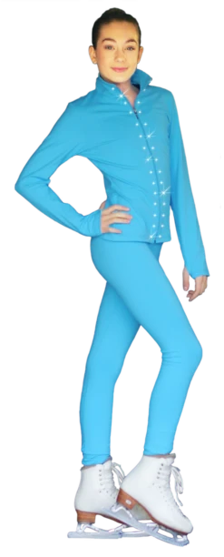 ChloeNoel PS711 Solid Color Skinny Yoga Off Ice Elite Figure Skating Pants W/ Front Pocket And Swarovski Crystal Block -DUMBA Clothing Shop JS735 PS711 RB Crystals 53298.1540225884