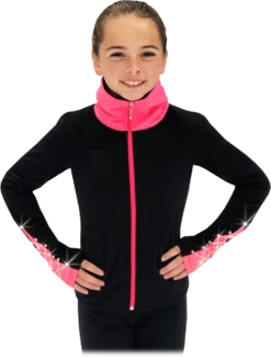 Chloe Noel JS883P Contract Elite Polartec Spiral Fleece Figure Skating Jacket With Crystals -DUMBA Clothing Shop JS883P CR 99217.1655362100