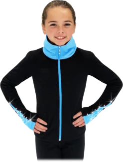 Chloe Noel JS883P Contract Elite Polartec Spiral Fleece Figure Skating Jacket With Crystals -DUMBA Clothing Shop JS883P RB 42319.1655362100