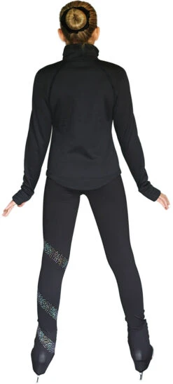 JT98 Princess Seam Fitted Figure Skating Jacket With Zipper Pocktes & Thumb Holes -DUMBA Clothing Shop JT98 Back 1 07299.1683658050