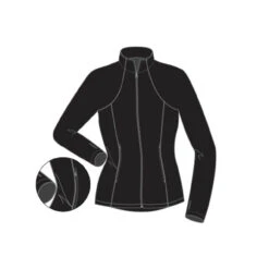 JT98 Princess Seam Fitted Figure Skating Jacket With Zipper Pocktes & Thumb Holes -DUMBA Clothing Shop JT98 Front 11636.1683658065