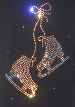 Ice Skating Jacket With "Pair Of Skates" Rhinestone Applique -DUMBA Clothing Shop Pairofskatesapplique 53050.1667938305