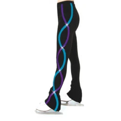 Jerry's S103 Ribbonette Figure Skating Leggings - Purple/Ocean