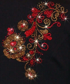 Venetta "Floral" Skating Jacket Gold/Siam -DUMBA Clothing Shop VP802design 76937.1642140642