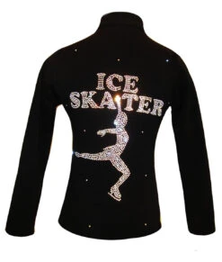 Ice Skating Jacket With AB Crystals Ice Skater Design