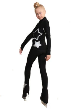 IceDress Figure Skating Pants - Thermal - Star Sky (Black With Silver) -DUMBA Clothing Shop ae96ab3556d6 79850 71859 48351.1601469263