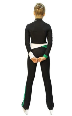 IceDress - Figure Skating Training Overalls - Skating (Black, Green And White) -DUMBA Clothing Shop b0e838a2f6c4 92248 84375.1582460640