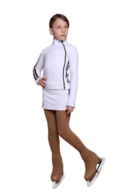 IceDress Figure Skating Skirt - Thermal - Olympus (White With Black Lamps) -DUMBA Clothing Shop b48db8736213 90979 43862.1601493927