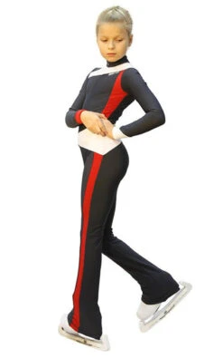IceDress - Figure Skating Training Overalls - Skating (Dark Grey, Red And White ) -DUMBA Clothing Shop c18f7501e816 23649 72066.1582476001