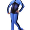 IceDress Figure Skating Outfit - Thermal - Jump (Blue With Black Stripes)