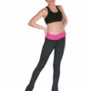ChloeNoel PS792 3" Waist Band Black/Color Cuffs Elite Figure Skating Pants & Front Pocket
