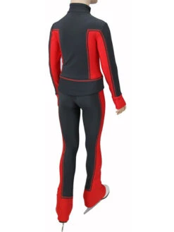 IceDress Figure Skating Thermal Jacket - Squares (Red)