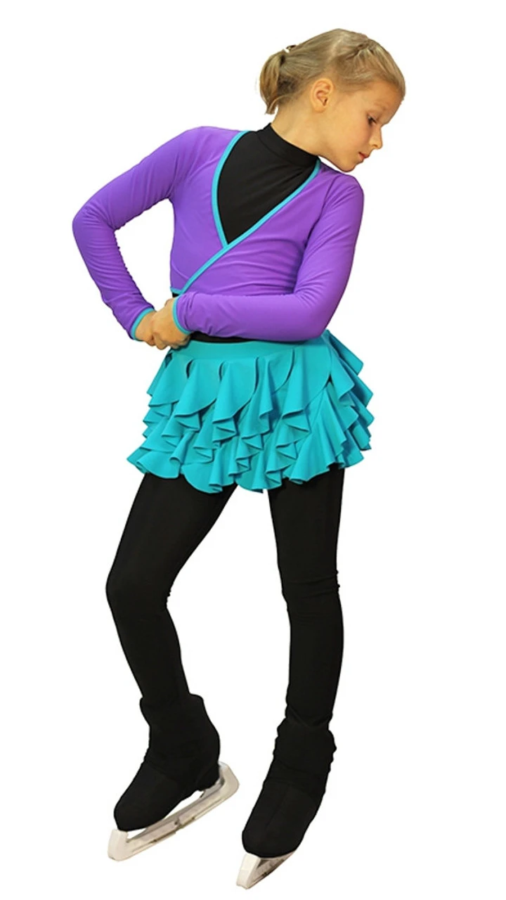 IceDress - Figure Skating Skirts - Butterfly (Turquoise) 1 IceDress - Figure Skating Skirts - Butterfly (Turquoise)