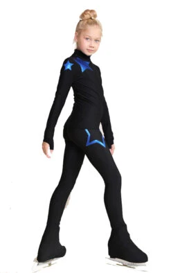 IceDress Figure Skating Pants - Thermal - Star Sky (Black With Cornflower Blue) -DUMBA Clothing Shop e2daa61dd3fd 96834 37991 29492.1601469343