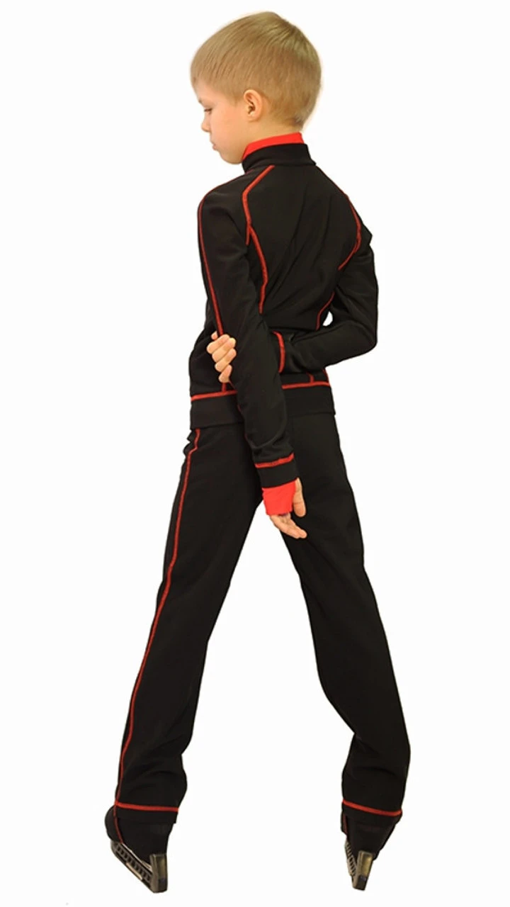 IceDress Figure Skating Thermal Jacket - Todes For Boys(10% OFF, Size AS, Black With Red Line) 2 IceDress Figure Skating Thermal Jacket - Todes For Boys(10% OFF, Size AS, Black With Red Line) - Image 2