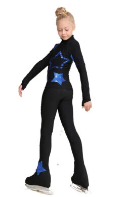 IceDress Figure Skating Pants - Thermal - Star Sky (Black With Cornflower Blue) -DUMBA Clothing Shop e70f1e924a7f 43894 85436 63208.1601469343
