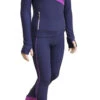 IceDress Figure Skating Thermal Pants - Rays (Gray And Purple)