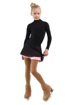 IceDress - Figure Skating Skirts - Harmony (Black With Light Pink ) -DUMBA Clothing Shop e9925d8da5c6 59396 24156.1582498722