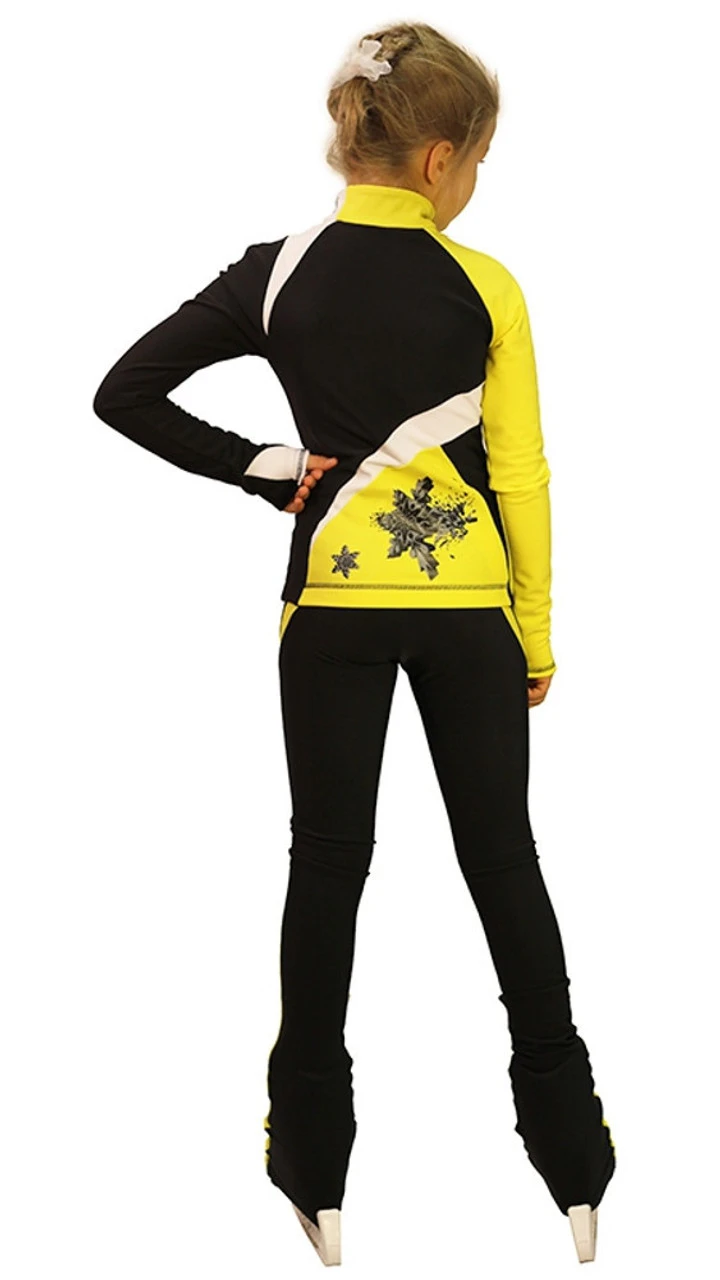 IceDress - IceDress Figure Skating Thermal Jacket - Split (Yellow) 2 IceDress - IceDress Figure Skating Thermal Jacket - Split (Yellow) - Image 2