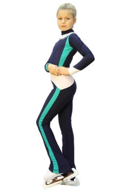 IceDress - Figure Skating Training Overalls - Skating (Gray-blue Dark, Mint And White ) -DUMBA Clothing Shop f44eeb4c6b6b 31454 47433.1582433407