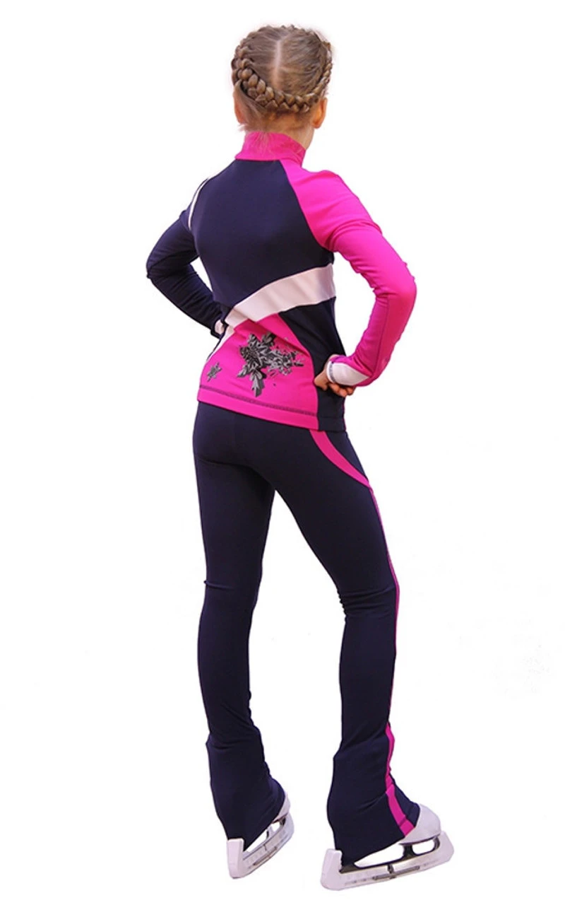 IceDress - IceDress Figure Skating Outfit - Thermal - Split (Blue) 2 IceDress - IceDress Figure Skating Outfit - Thermal - Split (Blue) - Image 2