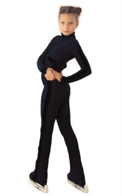 IceDress - Figure Skating Training Overalls - Sport Style (Black With Velvet) -DUMBA Clothing Shop f97d60e75f10 53874 65130 24575.1582440875