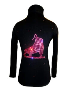 Black Jacket With "Pink Skate" Applique