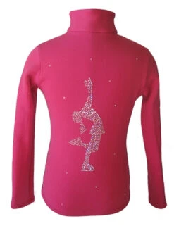 Pink Ice Skating Jacket With "Lay Back" Applique
