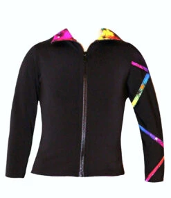 Criss Cross Poly/Spandex Rainbow Ice Skating Jacket XJ121